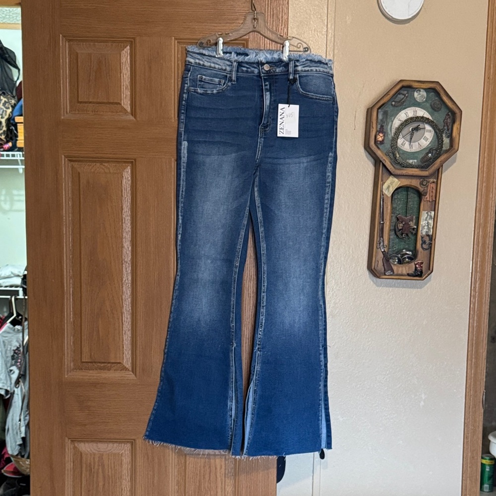 Women's Blue Flared Jeans